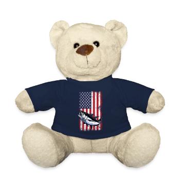 Fishing Angler Fishing Gifts Fish Fishing - Teddy Bear - french navy - Front