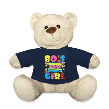 Frauen 80s girl 80er Themen Party Vintage 1980er - Teddy - French Navy - Vorne