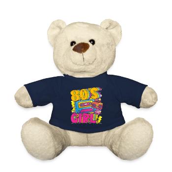 Frauen 80s girl 80er Themen Party Vintage 1980er - Teddy - French Navy - Vorne
