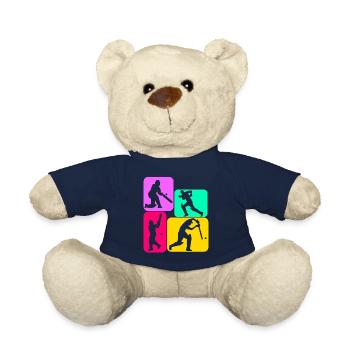 Cricket Cricketball Cricketers - Teddy Bear - french navy - Front