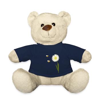 Deux petites et mignonnes abeilles - Nounours - bleu marine - Devant