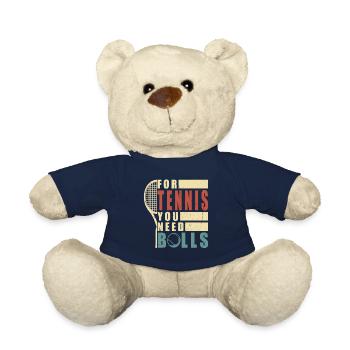Joueur de tennis Balle de tennis - Nounours - bleu marine - Devant