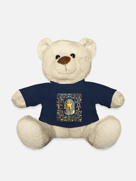 hiéroglyphes pharaon Conception pour un pharaon - Nounours - bleu marine
