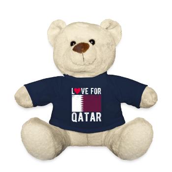 Qatar Flag - Teddy Bear - french navy - Front