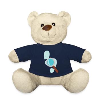 Detective Loupe Private Detective Expert Graphic - Teddy Bear - french navy - Front