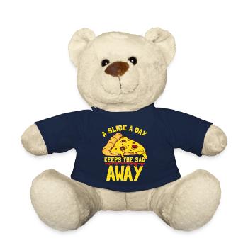 Lustiges Pizza-Zitat - Teddy - French Navy - Vorne