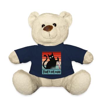 That’s not mine, Innocent Cat with knife - Teddy Bear - french navy - Front