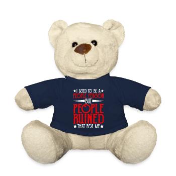Used To Be A People Person But People Ruined That6 - Teddy Bear - french navy - Front