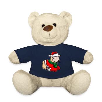 Schaf in Weihnachts Kostüm - Teddy - French Navy - Vorne