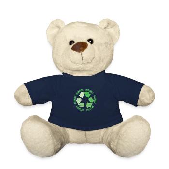 Recycler pour un environnement vert Protection de l’environnement - Nounours - bleu marine - Devant
