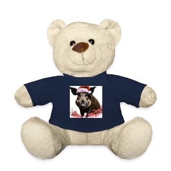 Sanglier Père Noël - Nounours - bleu marine - Devant