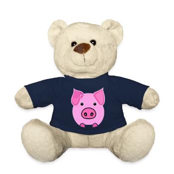 Porc doux Porcs Kawaii Animal 1 - Nounours - bleu marine - Devant