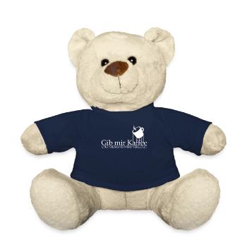 Kaffee Büro Arbeit müde Morgenmuffel - Teddy - French Navy - Vorne