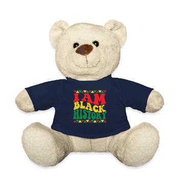 Je suis le Mois de l’histoire des Noirs Fier Afro-Américain - Nounours - bleu marine - Devant