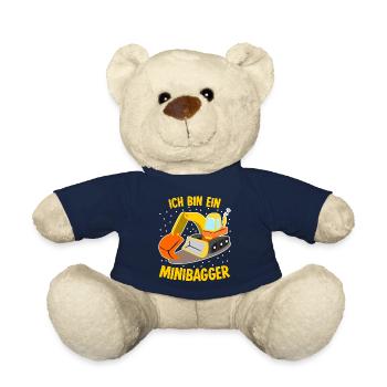 Minibagger Bagger Baggerfahrer - Teddy - French Navy - Vorne