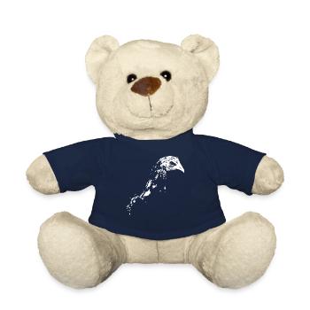 Huhn - Blumenhuhn / Hühner Scherenschnitt - Teddy - French Navy - Vorne