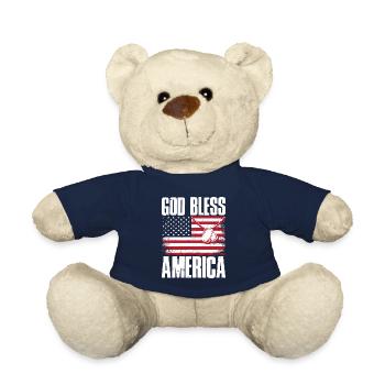 God Bless America American Flag Memorial Day - Nounours - bleu marine - Devant