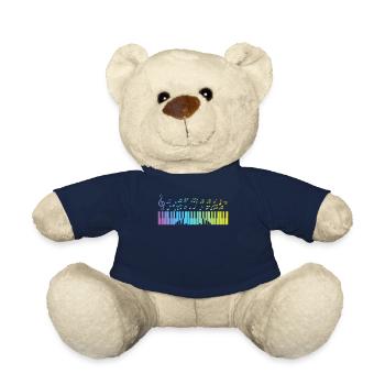 Pianiste à clavier Piano Notes de musique Pianiste Keyboar - Nounours - bleu marine - Devant