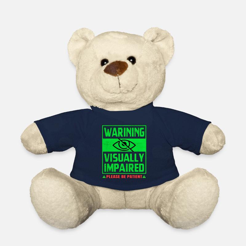 Warnung Sehbehinderte Bitte haben Sie etwas Geduld - Teddy - French Navy