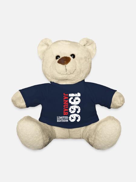 1966 January Limited Edition Deco Birthday Outfit - Teddy Bear - french navy