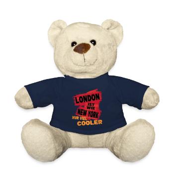 London England UK city saying is like New York - Teddy Bear - french navy - Front