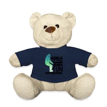 Snowboard Mädchen Frau Winterurlaub - Teddy - French Navy - Vorne