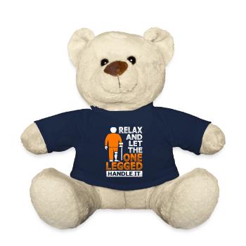 Amputiertes Bein Beinprothese Prothese Amputation - Teddy - French Navy - Vorne