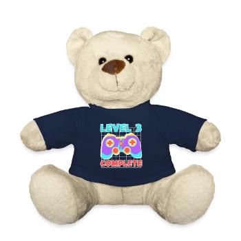 3ème anniversaire garçon 3 ans - Nounours - bleu marine - Devant