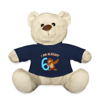 Ich bin 6 Jahre 6. Geburtstag - Teddy - French Navy - Vorne