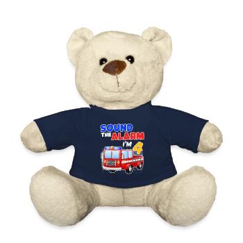 4ème anniversaire garçon 4 ans - Nounours - bleu marine - Devant