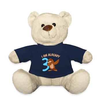 3ème anniversaire J’ai déjà 3 ans - Nounours - bleu marine - Devant