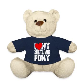J’adore mon poney Shetland - Nounours - bleu marine - Devant