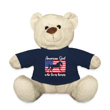 Amerikanisches Mädchen, das Arabische Pferde liebt - Teddy - French Navy - Vorne