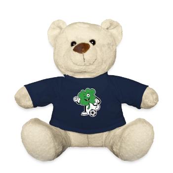 Football Clover Lucky Clover Irish St. Patrick - Teddy Bear - french navy - Front
