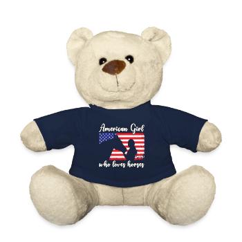 Amerikanisches Mädchen, das Arabische Pferde liebt - Teddy - French Navy - Vorne