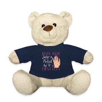 Nail Tech Nail Technician Manicurist Nails Artist - Teddy - French Navy - Vorne