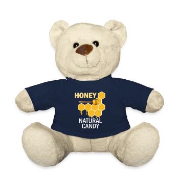 Bonbons en forme de nid d'abeille Nature Candy - Nounours - bleu marine - Devant
