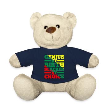 Genius By Birth Slacker By Choice 12 - Teddy Bear - french navy - Front