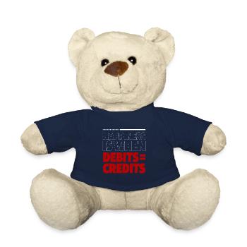 Happiness Is When Debits = Credits - Accountant - Teddy Bear - french navy - Front