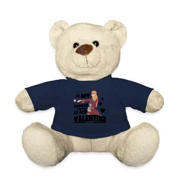 Hippie Blume Herzen Frau Mädchen - Teddy - French Navy - Vorne