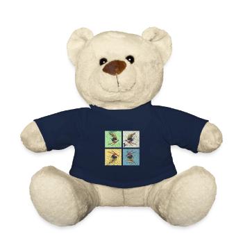 Ski Rétro - Nounours - bleu marine - Devant