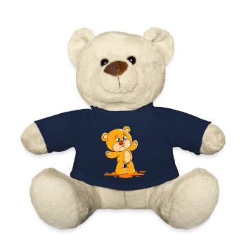 cute bear cuddly toy hug? Soft toy - Teddy Bear - french navy - Front