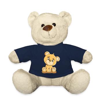 Cute Bear Cuddly Toy Hug Stuffed Animal Love - Teddy Bear - french navy - Front