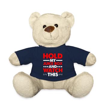 Tenez ma boîte de jus et regardez ce 5 - Nounours - bleu marine - Devant