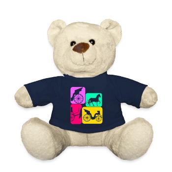 Kutsche Pferdekutsche retro Kutscher - Teddy - French Navy - Vorne