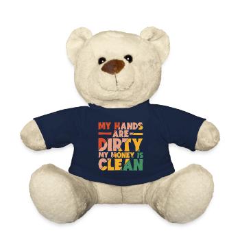 My Hands Are Dirty, My Money Is Clean 13 - Teddy Bear - french navy - Front