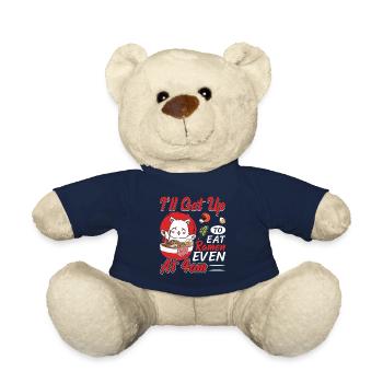 Je me lève même à 4 heures du matin pour manger des ramen. - Nounours - bleu marine - Devant