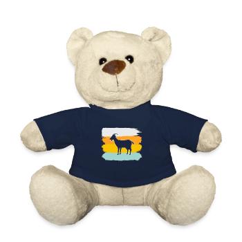 Chèvre Rétro - Nounours - bleu marine - Devant