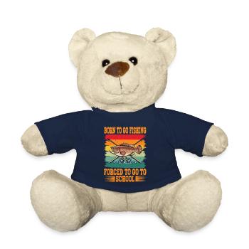 Funny Born To Go Fishing Fish Boys - Teddy - French Navy - Vorne