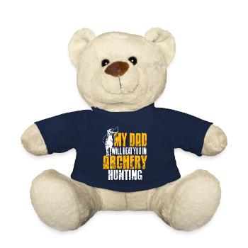 Mon père te battra dans la chasse au tir à l’arc rétro - Nounours - bleu marine - Devant